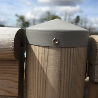 Portillon pour barrière piscine bois Natural couleur gris anthracite