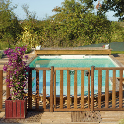 Barrière piscine bois pin couleur naturel