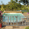 Barriere piscine bois Natural couleur gris vieux bois