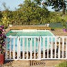Barriere piscine bois Natural couleur blanc