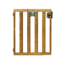 Portillon bois pour barrière piscine bois - A barreaux