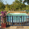 Portillon piscine bois Natural couleur gris anthracite - Longueur 95 cm