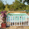 Portillon piscine bois Natural couleur blanc - Longueur 95 cm