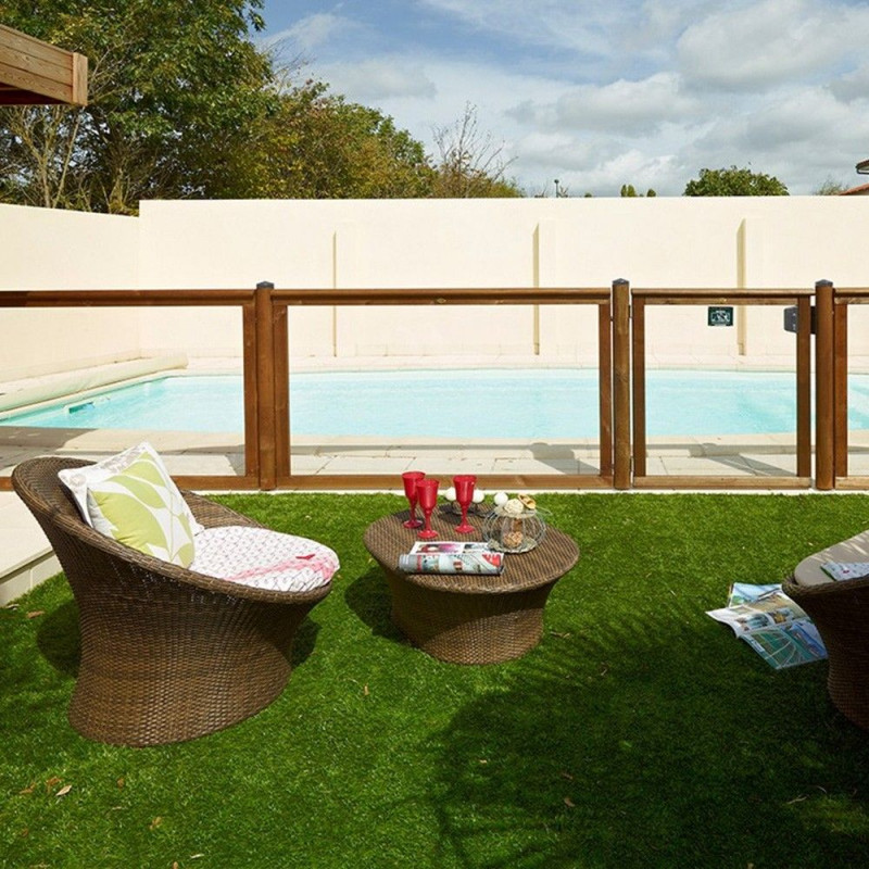 Barrière piscine bois & plexiglas - Longueur 180 cm - Visual Barrière piscine bois & plexiglas - Longueur 180 cm - Visual