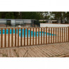 Barrière piscine bois à barreaux - Longueur 180 cm - Natural