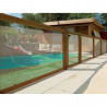 Portillon bois pour barrière piscine bois - En plexiglas