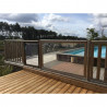 Barrière piscine bois & plexiglas - Longueur 180 cm -  Visual
