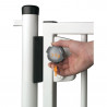 Portillon bois pour barrière piscine bois - En plexiglas