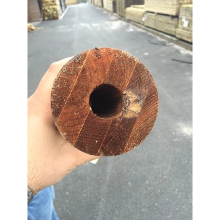 Poteau barrière piscine bois Natural