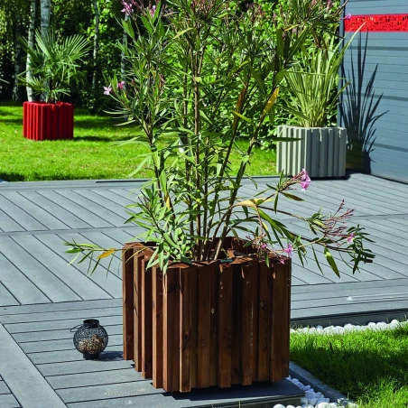 Jardiniere bois carrée Gaïa