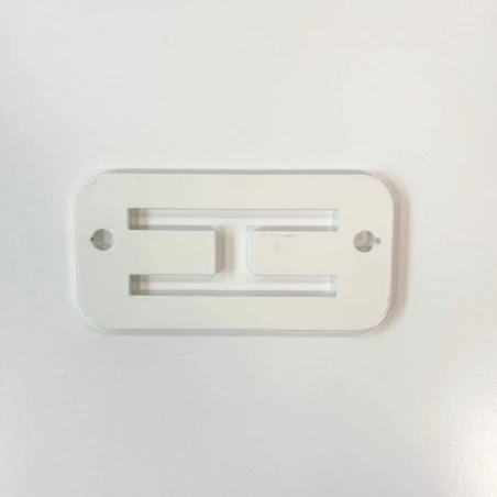 Platine en métal blanche pour sangle de sécurité