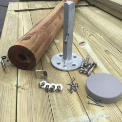 Poteau barrière piscine bois Natural