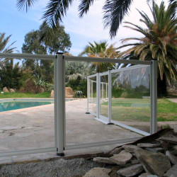 Barrière piscine en verre et aluminium Arcachon