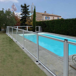 Barrière piscine en verre et aluminium Arcachon