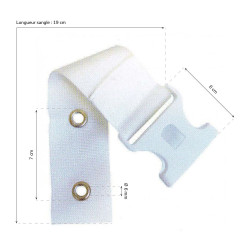 Attache volet roulant piscine sous margelle - Femelle (côté Platine)