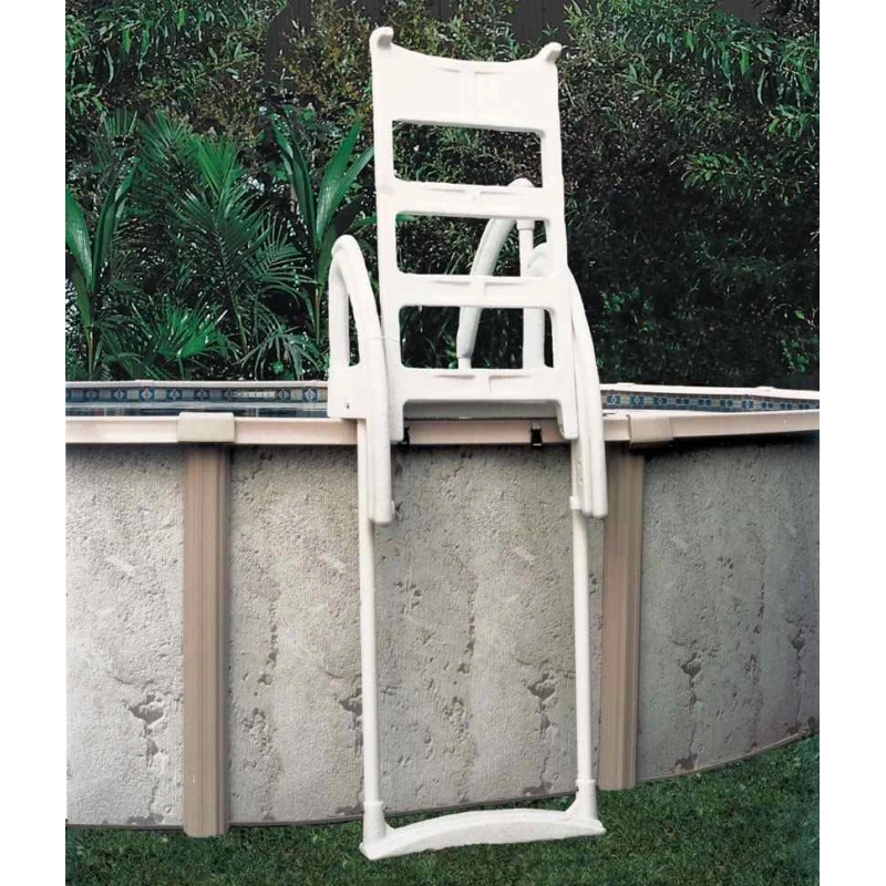 Double échelle piscine hors sol H2O - spécial sécurité enfants