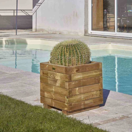 Jardiniere bois carrée Calypso