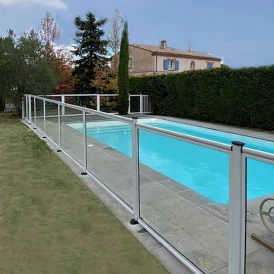 Barrière piscine en verre et aluminium Arcachon