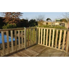 Barrière piscine bois à barreaux - Longueur 180 cm - Natural