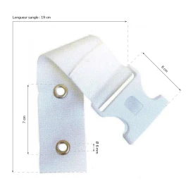 Attache volet roulant piscine sous margelle - Femelle (côté Platine)