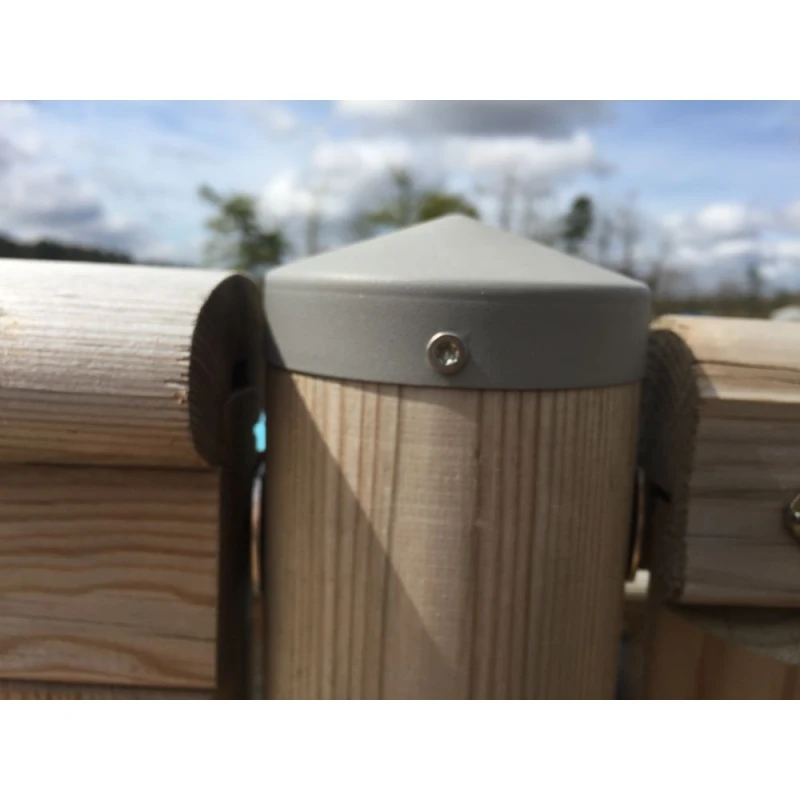 Poteau barrière piscine bois Natural