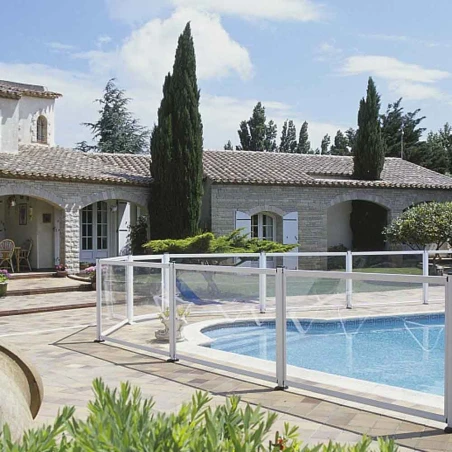 Barrière piscine en verre et aluminium Arcachon