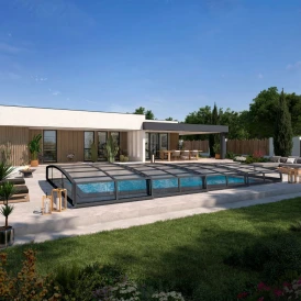 Abri piscine bas télescopique Monteo