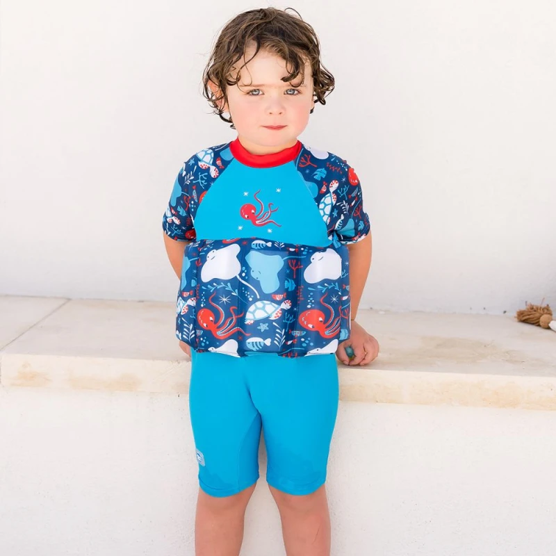 Maillot de bain flottant enfant manches longues