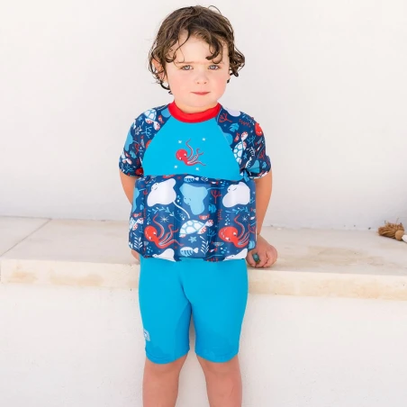 Maillot de bain flottant enfant manches longues