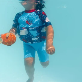 Maillot de bain flottant enfant manches longues