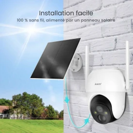 Caméra de surveillance extérieure solaire 4G sans wifi