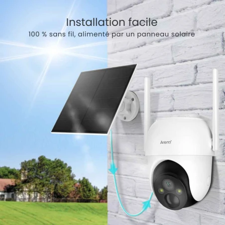 Caméra de surveillance extérieure solaire 4G sans wifi