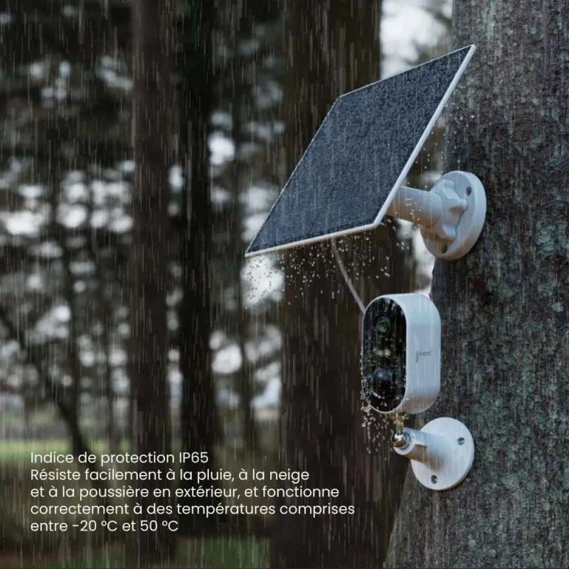 Caméra de surveillance extérieure solaire WiFi