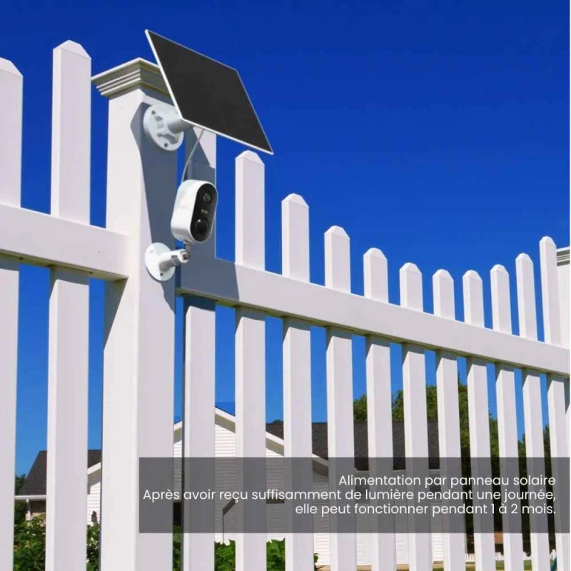Caméra de surveillance extérieure solaire WiFi