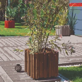 Jardiniere bois carrée Gaïa