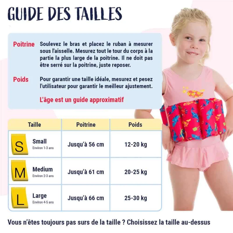 Maillot de bain flottant fille Konfidence