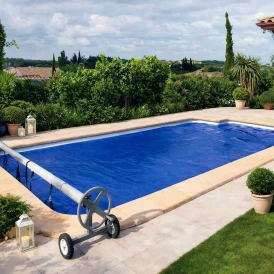 Bâche à bulles Classic 12 x 6 m - 500 microns - Bordée 2 côtés- bleu