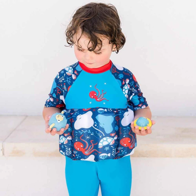 Maillot de bain flottant enfant manches longues