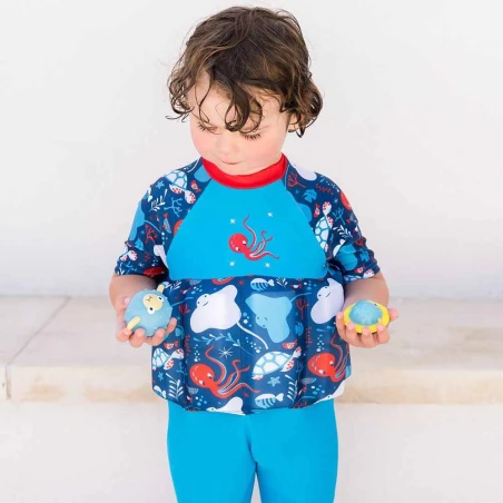 Maillot de bain flottant enfant manches longues