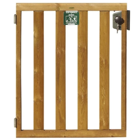 Portillon bois pour barrière piscine bois - à barreaux