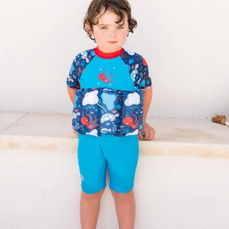Maillot de bain flottant enfant manches longues