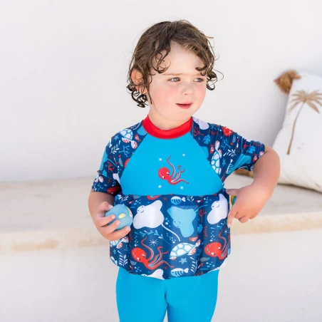 Maillot de bain flottant enfant manches longues