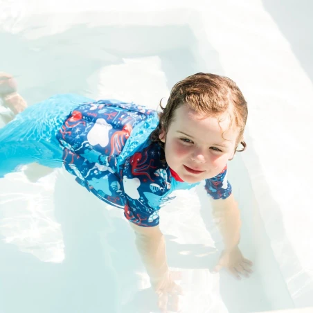 Maillot de bain flottant enfant manches longues
