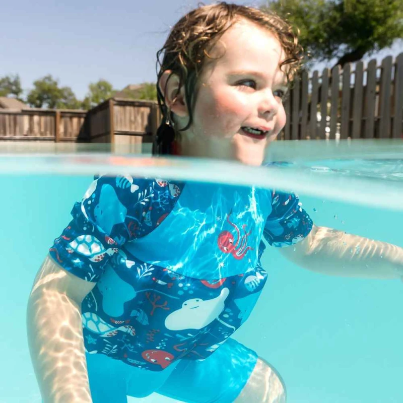 Maillot de bain flottant enfant manches longues