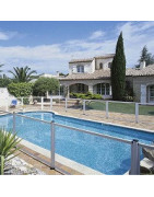 Barrière piscine en verre et aluminium