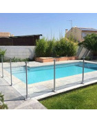 Barriere piscine en verre trempé